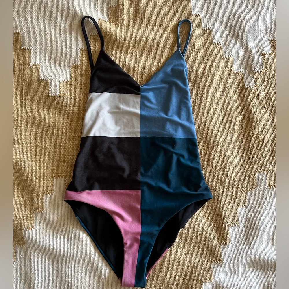 NWOT Mara Hoffman one piece color block bathing suit